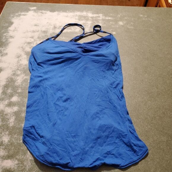 Lululemon Roll Out Tank  Baroque Blue / Mini Hyper Stripe Baroque Blue / Apex St - Picture 5 of 5